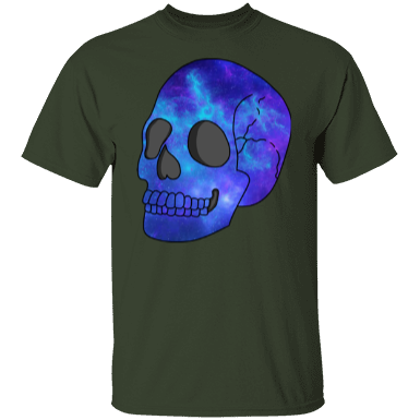 blue and purple skull