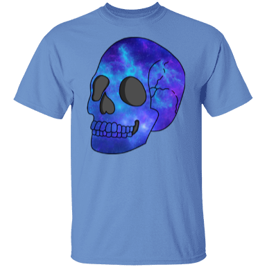 blue and purple skull