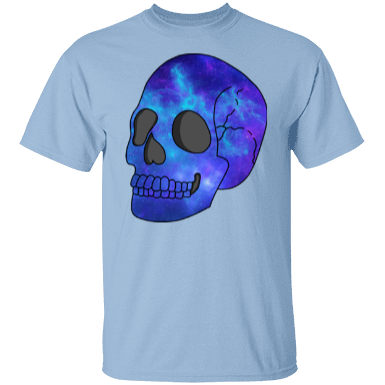 blue and purple skull