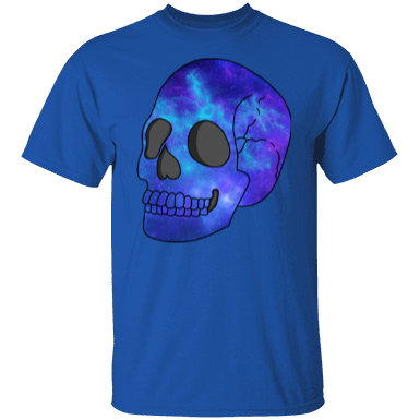 blue and purple skull