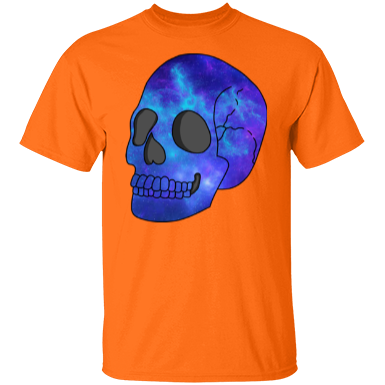 blue and purple skull