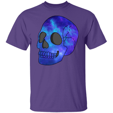 blue and purple skull