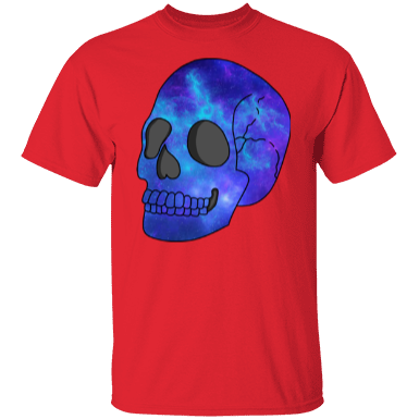 blue and purple skull